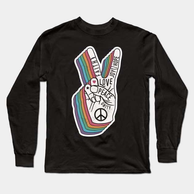 Peace Works Long Sleeve T-Shirt by machmigo